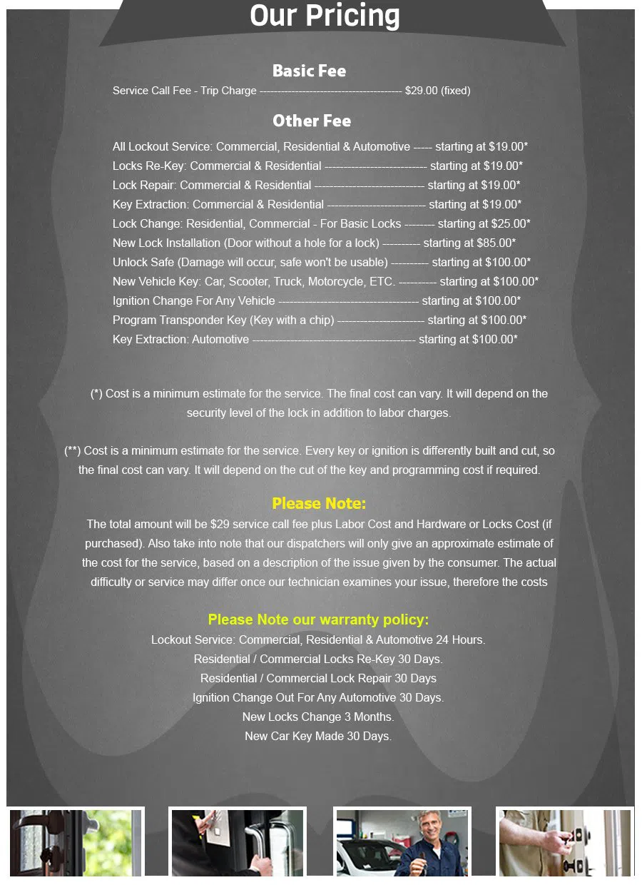 Dallas Mobile Locksmith, Dallas, TX 214-932-0724 - price-list-n-16